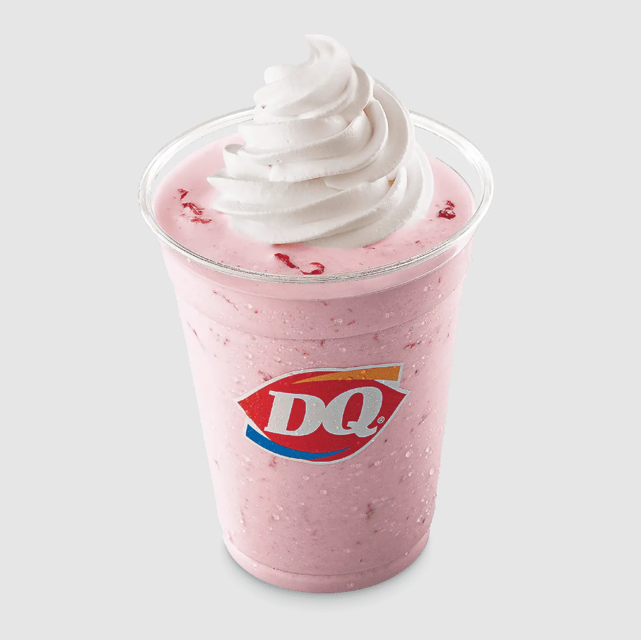 Dairy Queen Menu 2026 | DQ, Blizzard Treats, Cakes & Meals 72 Strawberry Shake or Malt