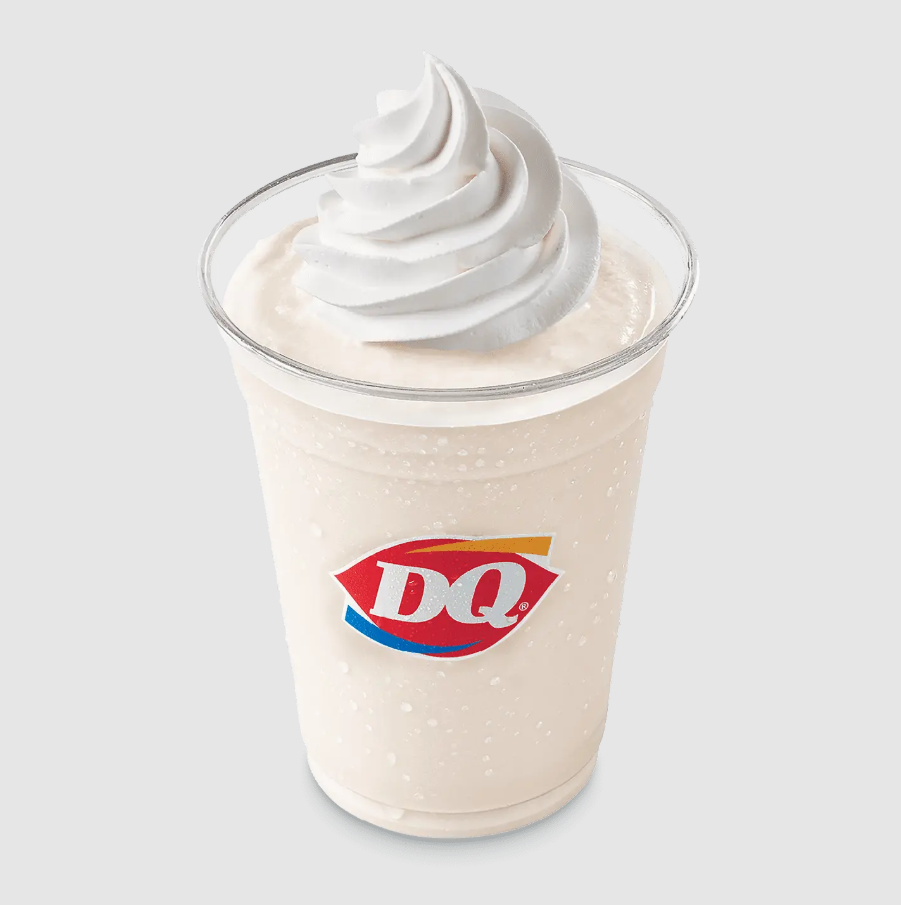 Dairy Queen Menu 2026 | DQ, Blizzard Treats, Cakes & Meals 74 Vanilla Shake or Malt